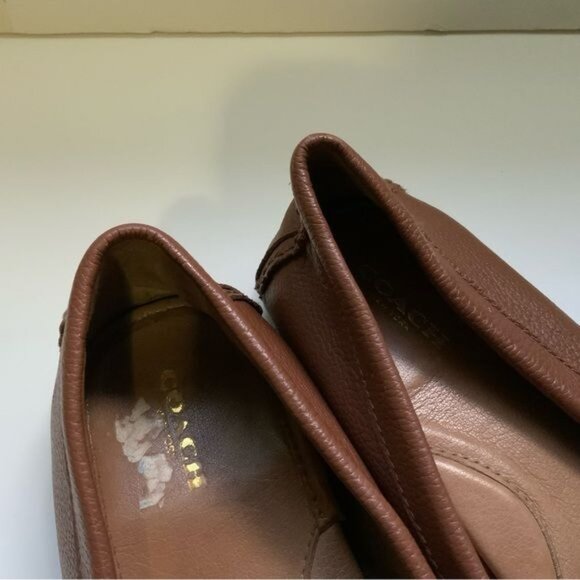 *COACH 'ARLENE' Classic Brown Loafer Logo Horsebit Flats - Picture 11 of 12